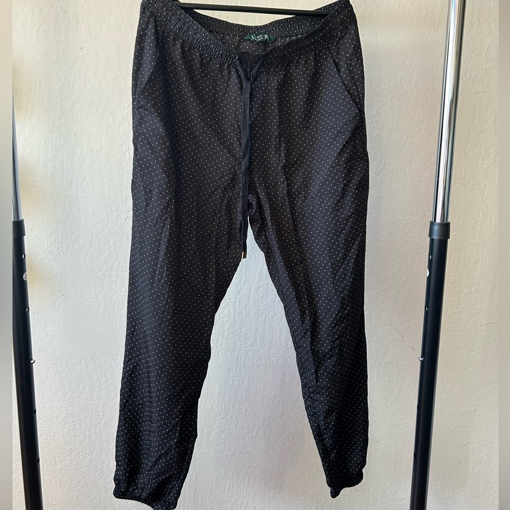Ralph Lauren Black Polkadot Pants